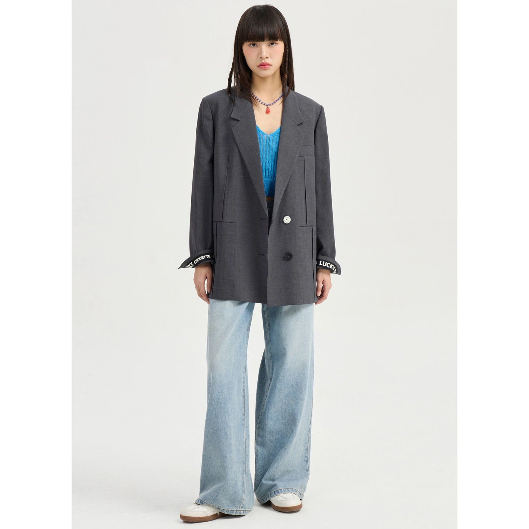 

Повседневный модный осенний костюм с лимонным сыром LUC25 Jaet, универсальный лацкан с ремешком, подходящий для поездок на работу Sle Long Sve