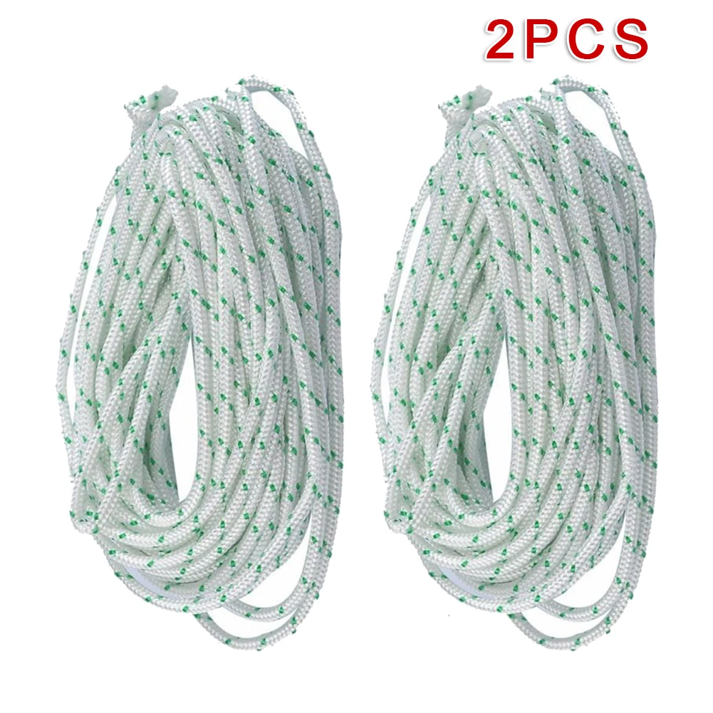 Home Garden Recoil Start Rope Lawn Mower Lawnmower part Oil Resistance Pull Recoil Rope Start Starter 2pcs Cord