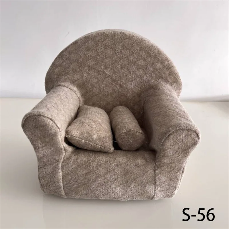 Newborn Photography Furniture 3Pcs Set Newborn Baby Photography Props Posing Mini Sofa Arm Chair Pillows Infant Photo Prop