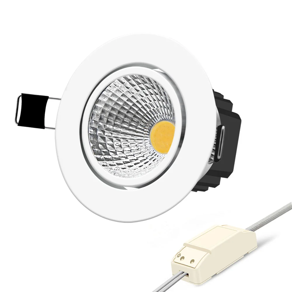 [DBF]1 Super Bright Recessed LED Dimmable Downlight COB 6W 9W 12W 15W LED Spot light LED decoration Ceiling Lamp AC 110V 220V