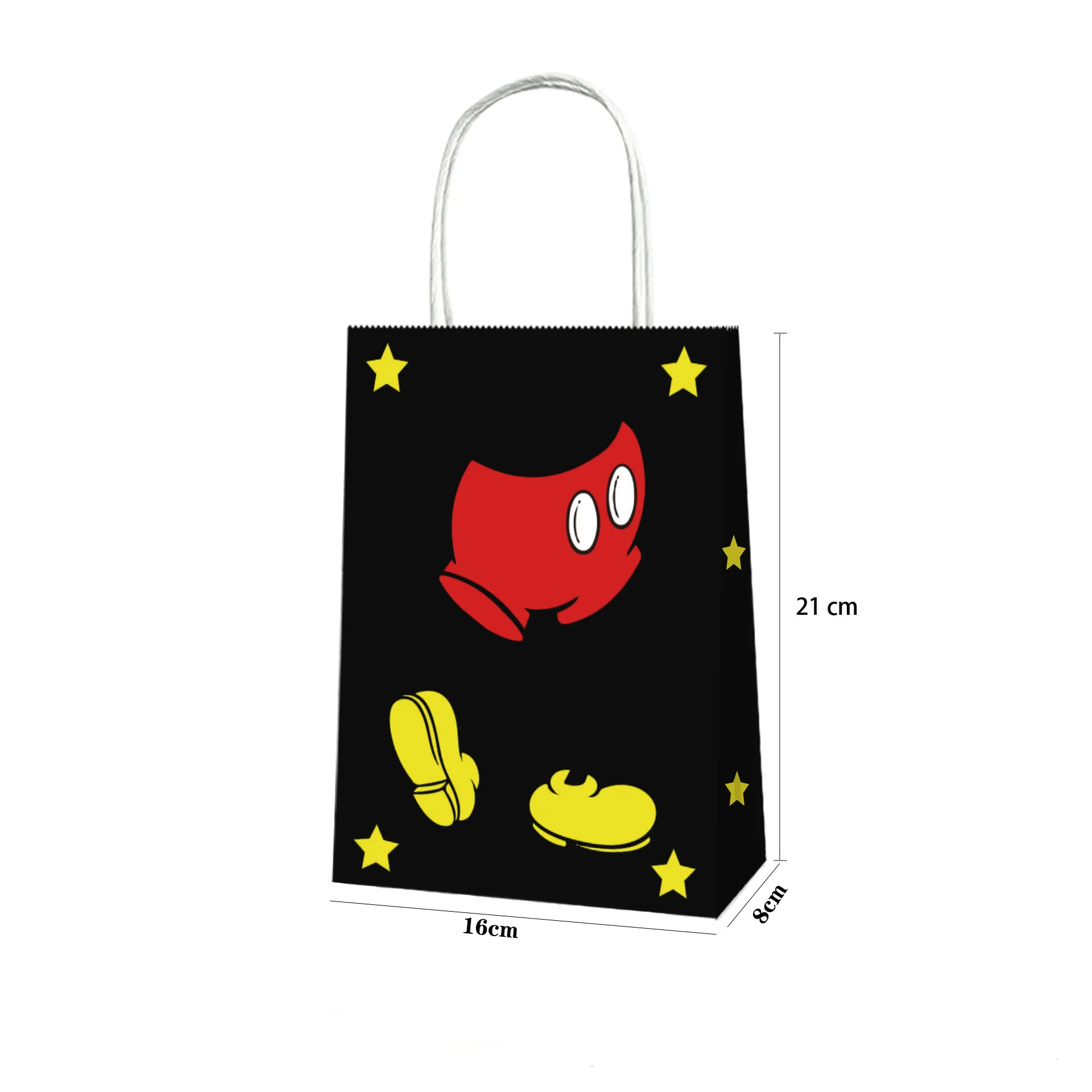 Mickey Mouse Party Gift Bag 6-delig Verjaardag 21x16x8cm Cadeauzakje Favoriete snoepzak voor kinderen met handvat Cadeau Feestartikelen