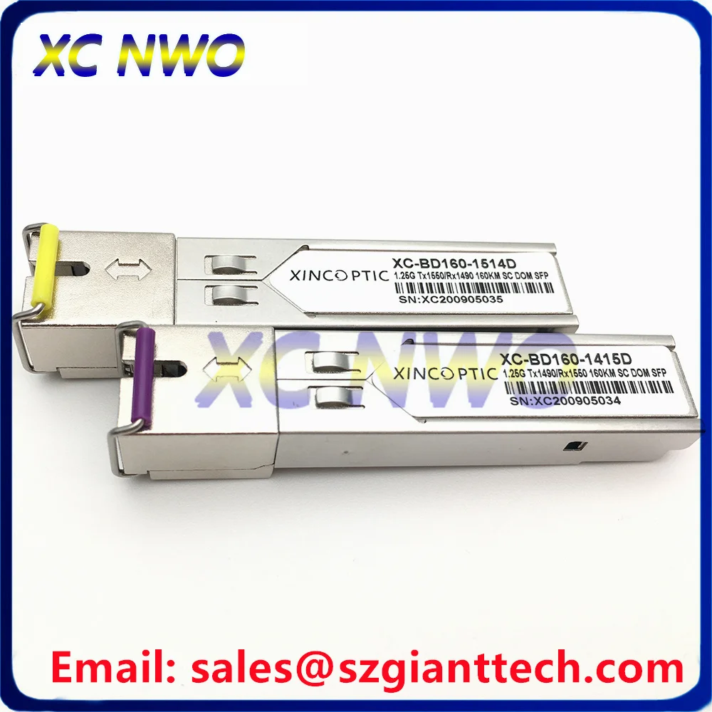 1.25G BIDI 160KM SFP Transceiver 1.25Gb/s 1490/1550nm Singlemode Simplex LC/SC DDM Compatible For Cisco Fiber Switch Module
