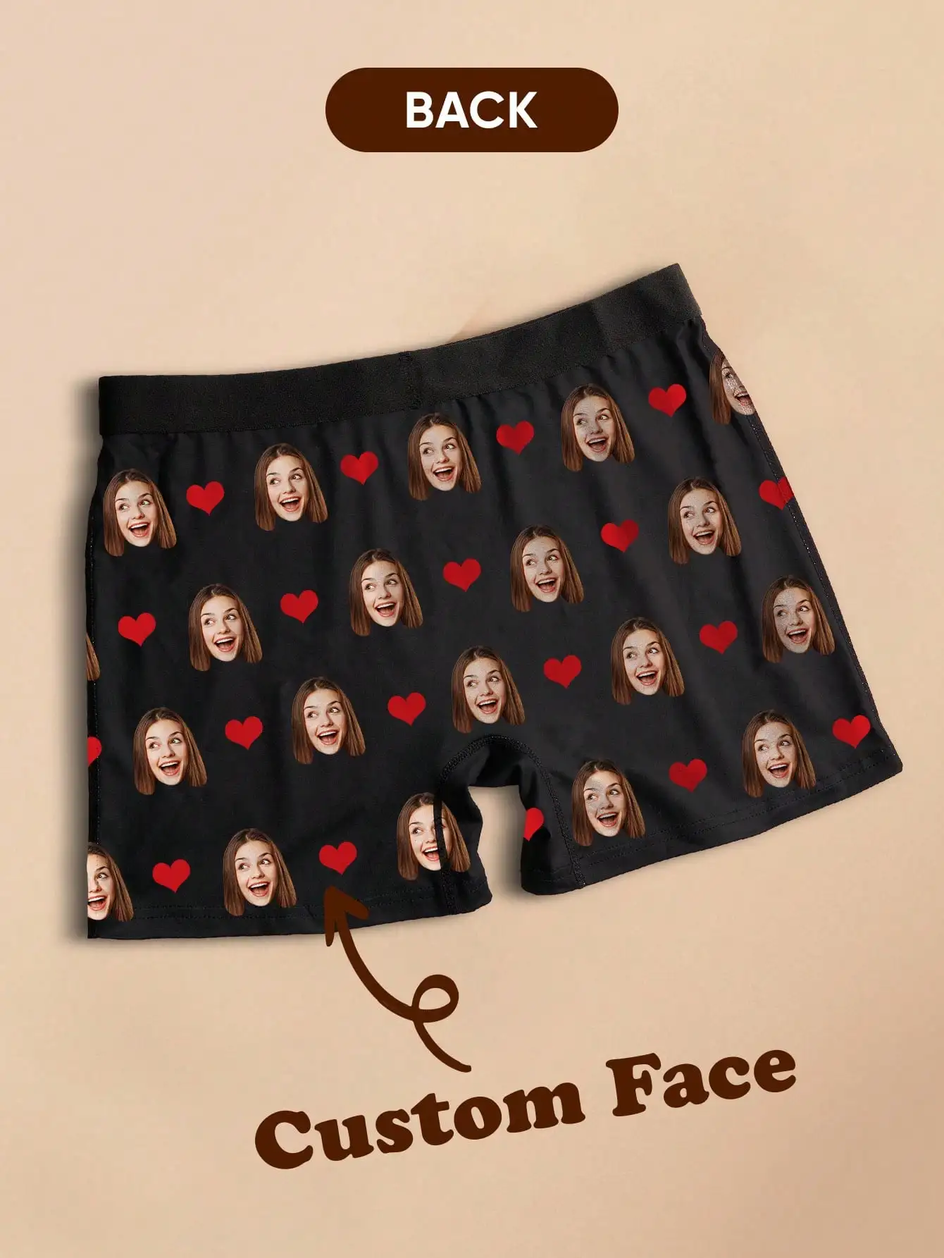 Custom Face Mens Boxer Briefs Personalized Photo Underwear Funny Custom Mens Underwear Six Sizes Available Gift for HimCustom Fa