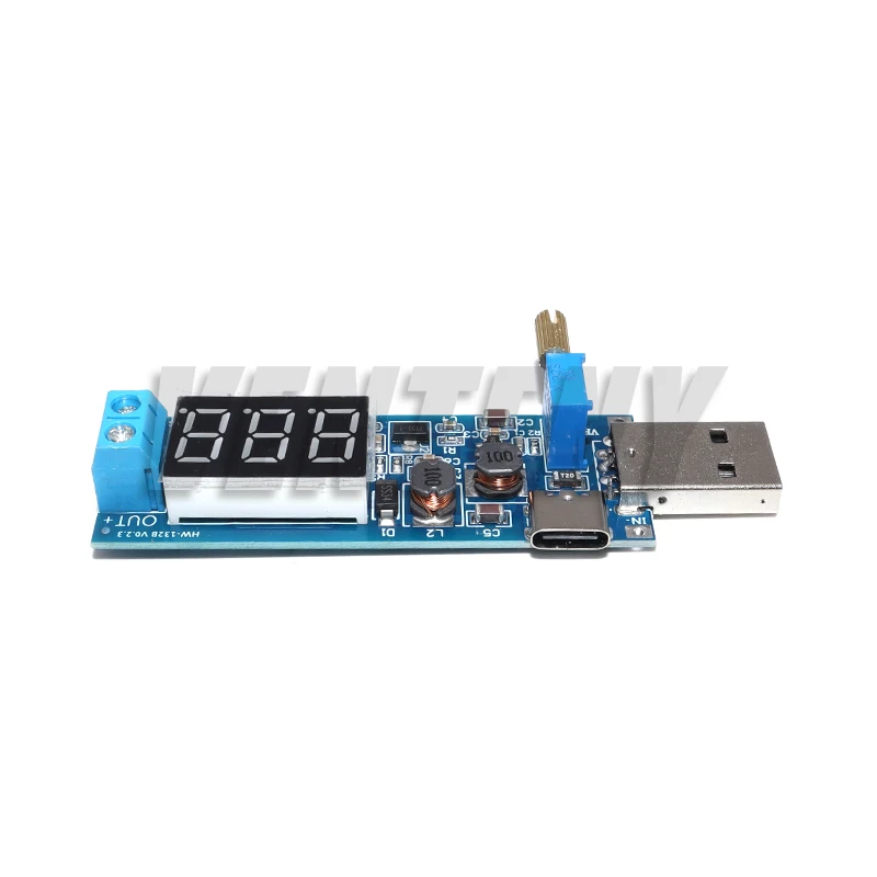 Boost Buck Converter USB Step UP / Down Power Supply Module DC-DC 5V to 3.3V / 12V Adjustable Out DC 1.2V-24V Module