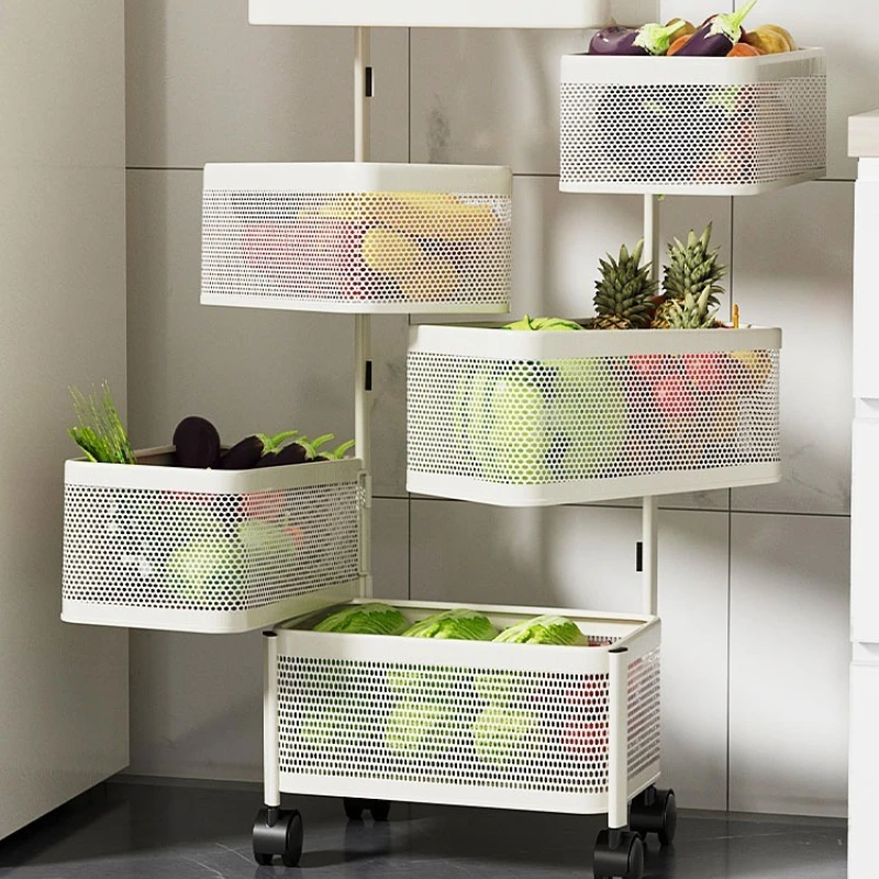 Rotating Salon Trolley Multi-layer Storage Salon Trolley Ultra-narrow Gap Commercial Furniture Carrello Parrucchiere ZY40TC