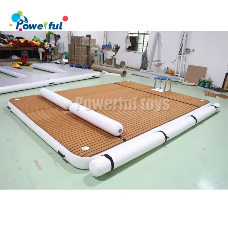 Double Layer Inflatable Floating Platform Boat Leisure Inflatable Floating Fishing Island Jet Ski Dock Water Mat