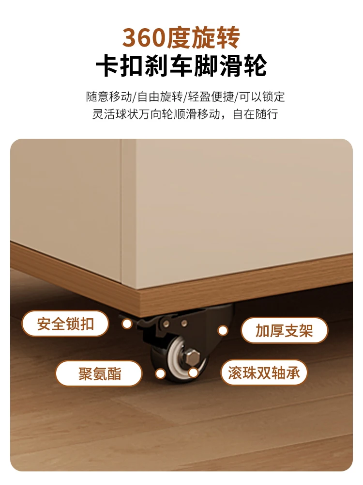 Movable lifting, rotating side table, coffee table, bedside sofa, side cabinet, living room rack, log small apartment table