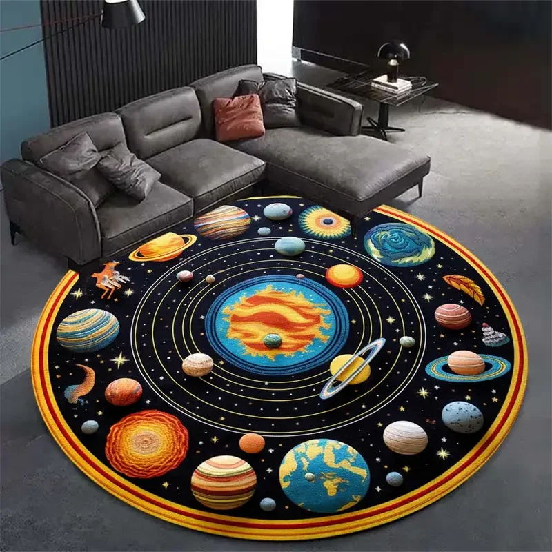 سجادة منطقة اللعب للأطفال سجادة كارتون يونيفرس جالاكسي لديكور غرفة المعيشة سجادة أريكة لغرفة نوم الأطفال سجادة لعب القراءة للأطفال #3