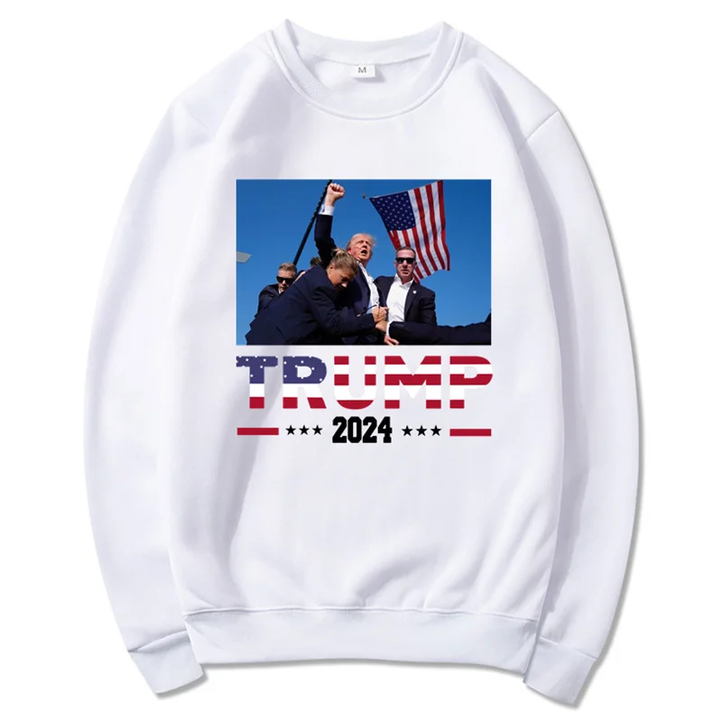 Sweatshirt Men Clothing Trump 2024 Fashion Hoody Trend Men Hoodies Sweatshirts Hip Hop Streetwear Fleece Pullover Tops