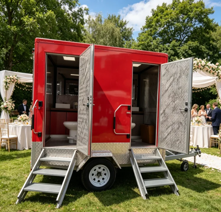 Luxury Mobile Toilets Cabin Movable Container for Camping Outdoor Restroom Trailer With Shower Mobile Toilet Trailer