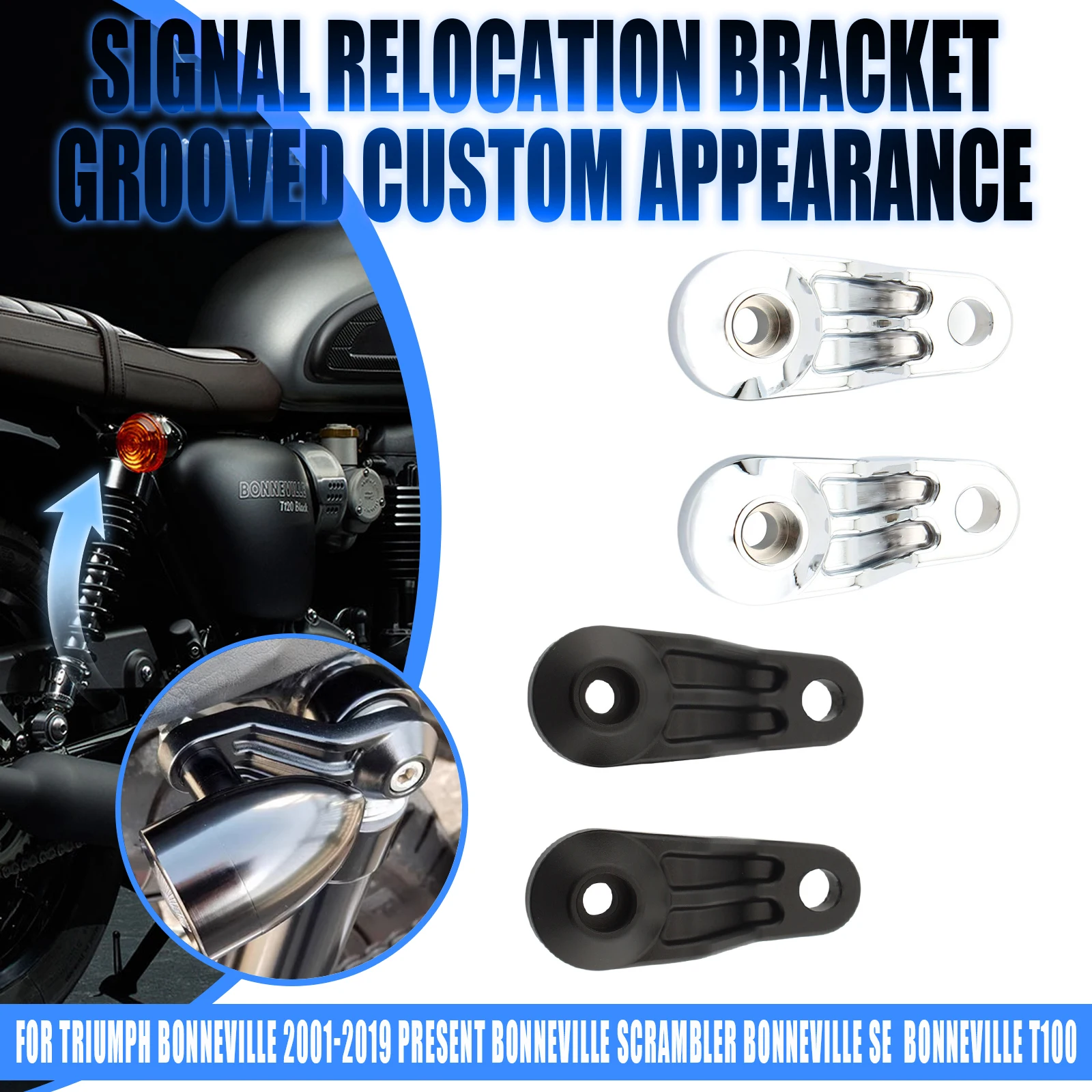 For Honda CB150 R 18 For Triumph Bonneville T100 Thruxton 1200 Aluminum Alloy Motorcycle Turn Signal Bracket Rear Mount Holder
