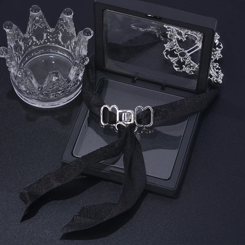 Women Goth Jewelry  Lace Velvet Necklaces Vintage Gothic Charms Choker Vampire Party Cosplay Accessory Punk Clavicle Chain Gift
