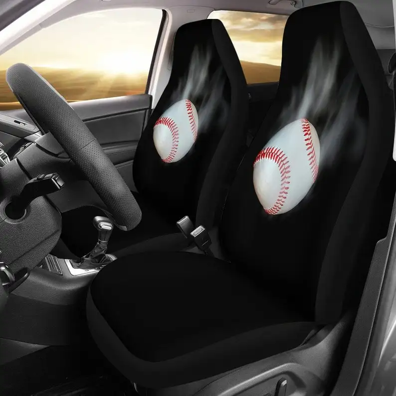 Baseball Car Seat Covers (Set Of 2) / 2 Front Car Seat Covers / Car Seat Covers / Baseball Car Seat Protector / Baseball Car Acc