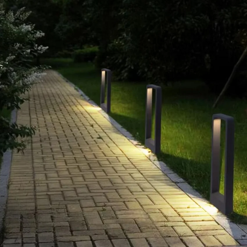 LED Garden Lights Lawn Lamp IP65 Waterproof  Modern Aluminum Pillar Light Outdoor Courtyard villa landscape lawn bollards lamp