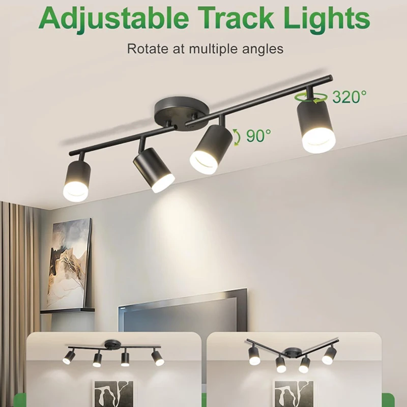 LED ceiling light 110v 220v LED track spotlight pendant light bedroom corridor ceiling light GU10 bulb replaceable