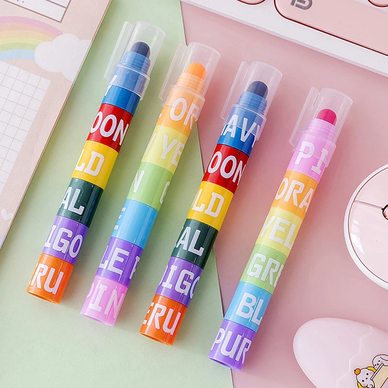 6Colors Splice Mini Bible Highlighters Vintage Candy Colors Gel Highlighters Gel Highlighters Dry Highlighter Markers