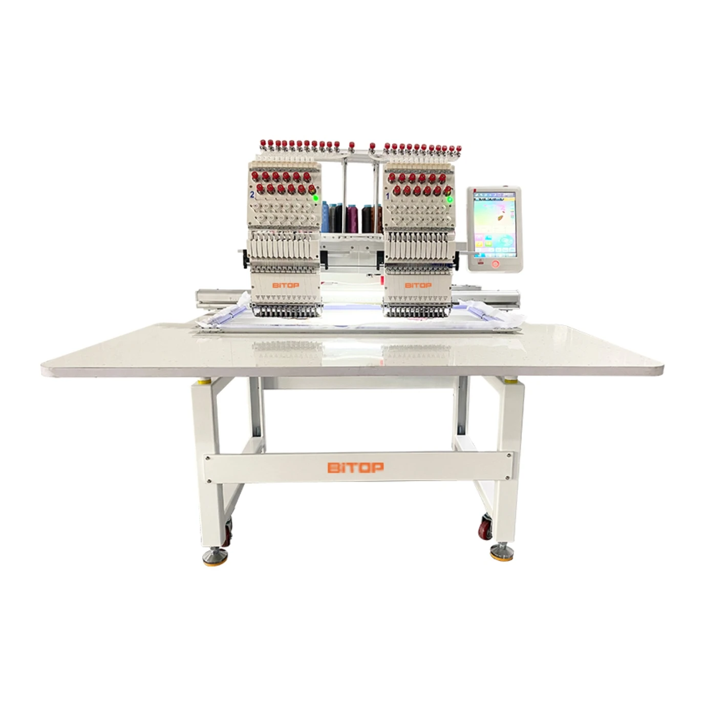 Industrial Garment Machinery Double Head Computer Embroidery Machine 2 Heads