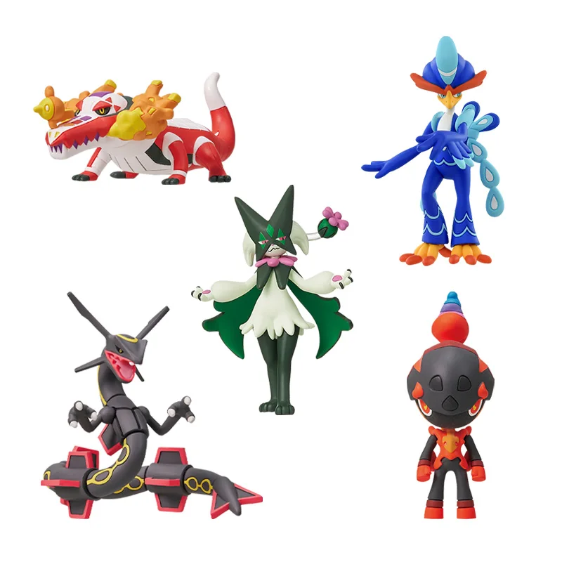 

New Pokémon Tomy Toy Pokemon Figure Quaquaval Skeledirge Meowscarada Charcadet Rayquaza Original PVC Action Collection Toy