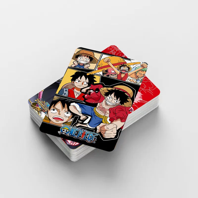 90pcs/box ONE PIECE Cards Anime Luffy Roronoa Zoro Double Sided Photo Collect Bookmark Stickers Kids Cosplay Classic Toys Gift