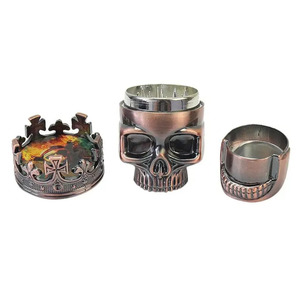 

Classic King 3 Layers Men Skull Head Shape Grinder Portable Herb Tobacco Herb Spice Crusher Hookah Smoking Plastic Accessories