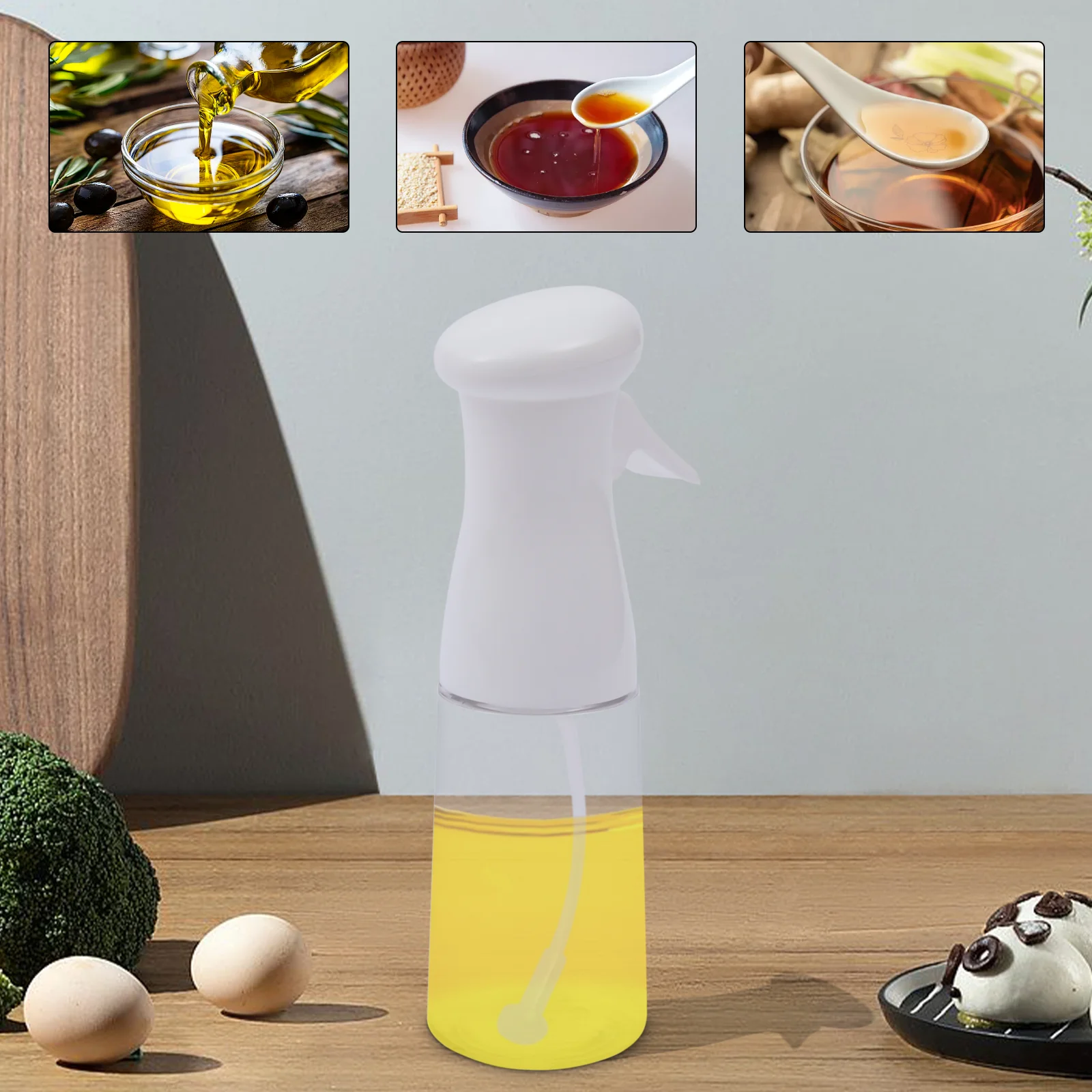 Olive Oil Sprayer for Cooking - Plastic Oil Dispenser Bottle Spray Mister - Refillable Food Grade Oil Vinegar Spritzer Sprayer