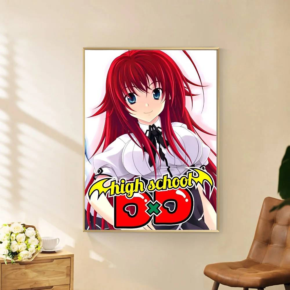 High School DxD  Poster Anime Posters Sticky Whitepaper Sticker DIY Room Bar Cafe Kawaii Room Decor