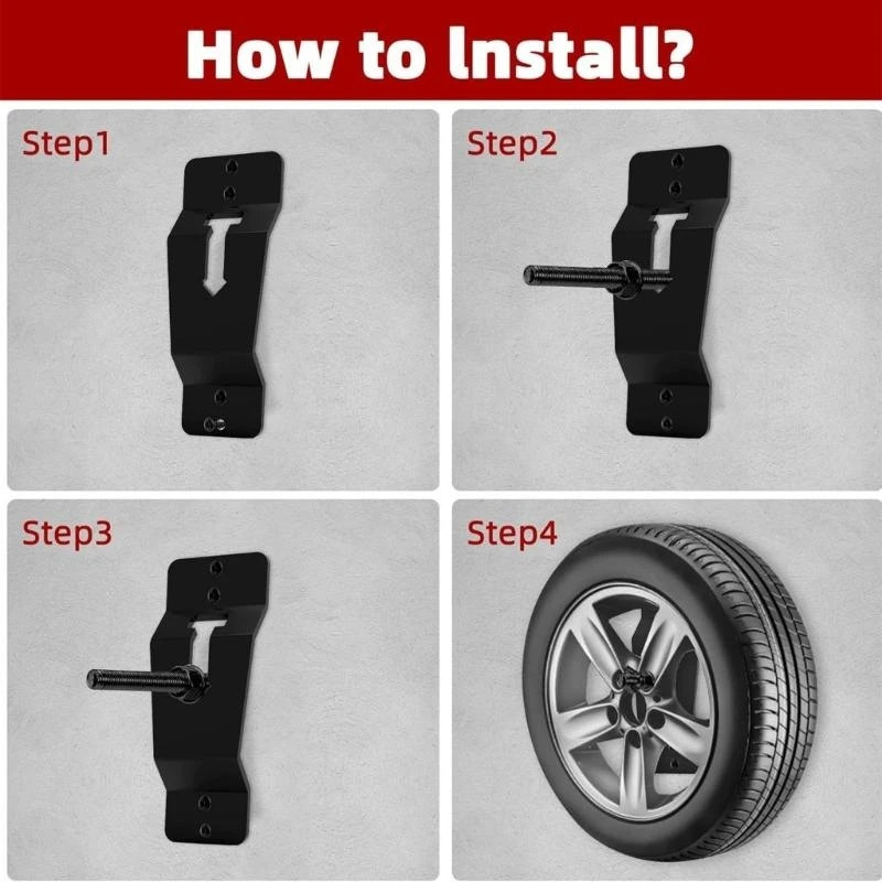 

Настенное крепление запасного колеса прицепа для грузовых автомобилей Закрытые кронштейны для колес прицепа Стабильное решение