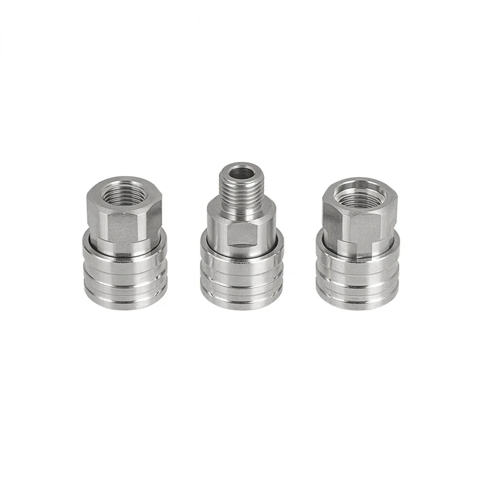 

Stainless Steel 1/4" Quick Connector Plug Set With 1/4 NPT Thread High Pressure 5000 PSI Pressure Washer PA Coupler