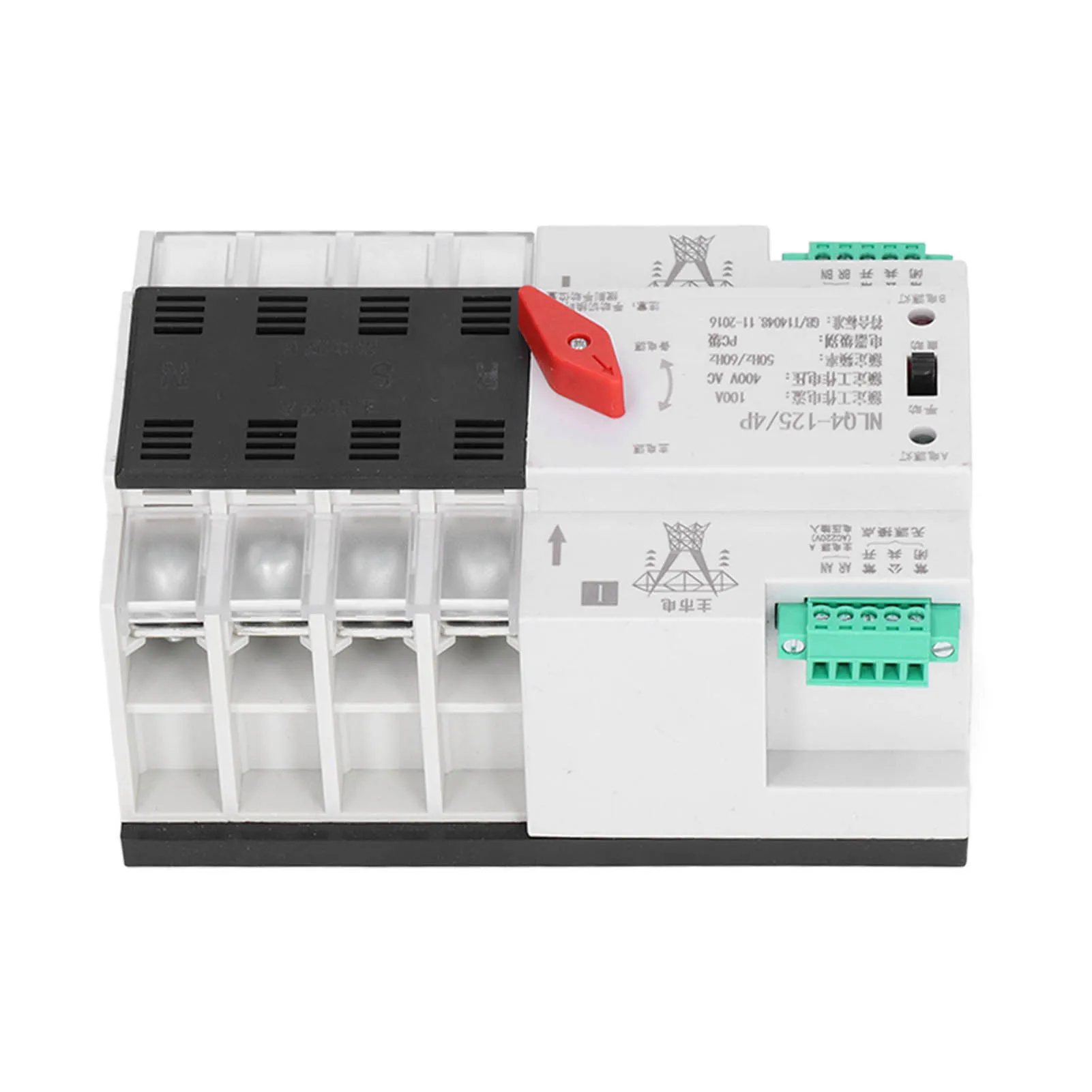 

NLQ4‑125/4P 100A 400V AC Dual Power Automatic Transfer Switch Millisecond Controller with Cover