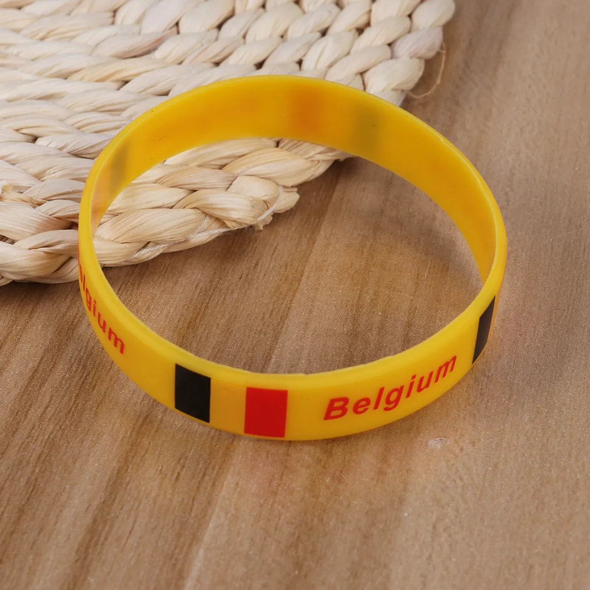 

5Pcs Silicone Wristband Country Flag Printed Sports Bracelet for Football Game National Flag Decorative Wristbands Outdoor