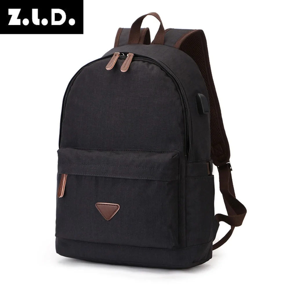 

ZUOLUNDUO Classic Canvas Backpack bag usb charging college backpack laptop bag