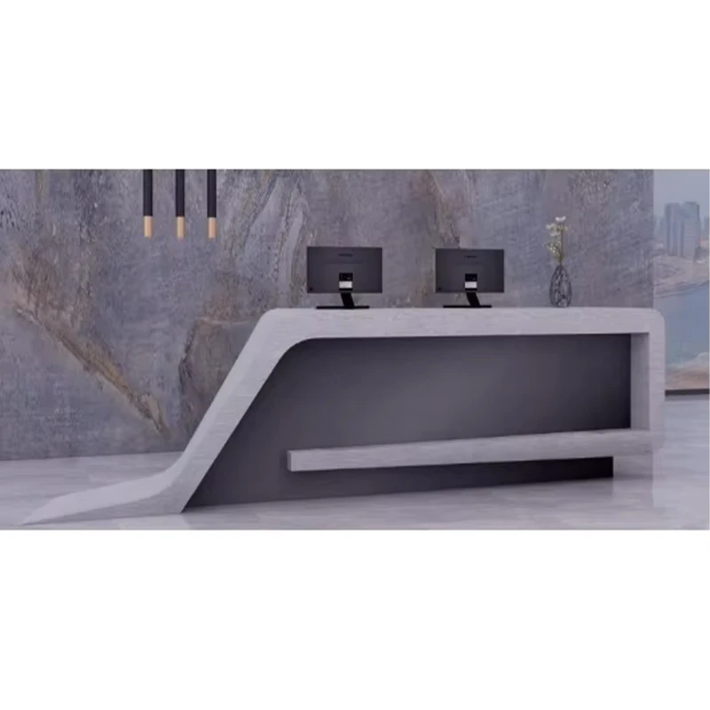 

*Customizable Front Desk Reception Desk for Company Hospital Dental Clinic Beauty Salon Bar Counter-Painted in Various Colors