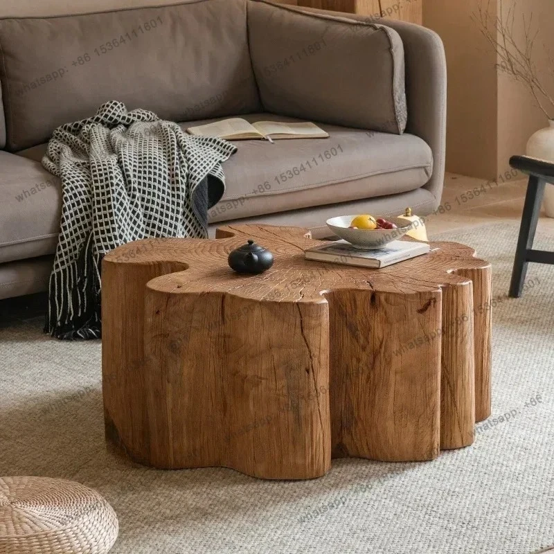 Nordic Side Table Soild Wood Coffee Table Small Design Minimalist Flower Shapes Coffee Table Mesa Auxiliar Postmodern