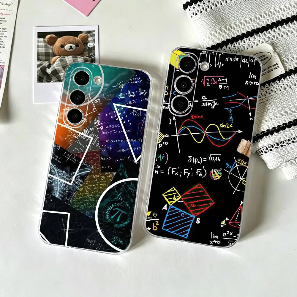 

Physics Chemical Mathematics Phone Case For SamsungA10,12,20,21S,30,31,40,50,51,52,70,71 Transparent Cover