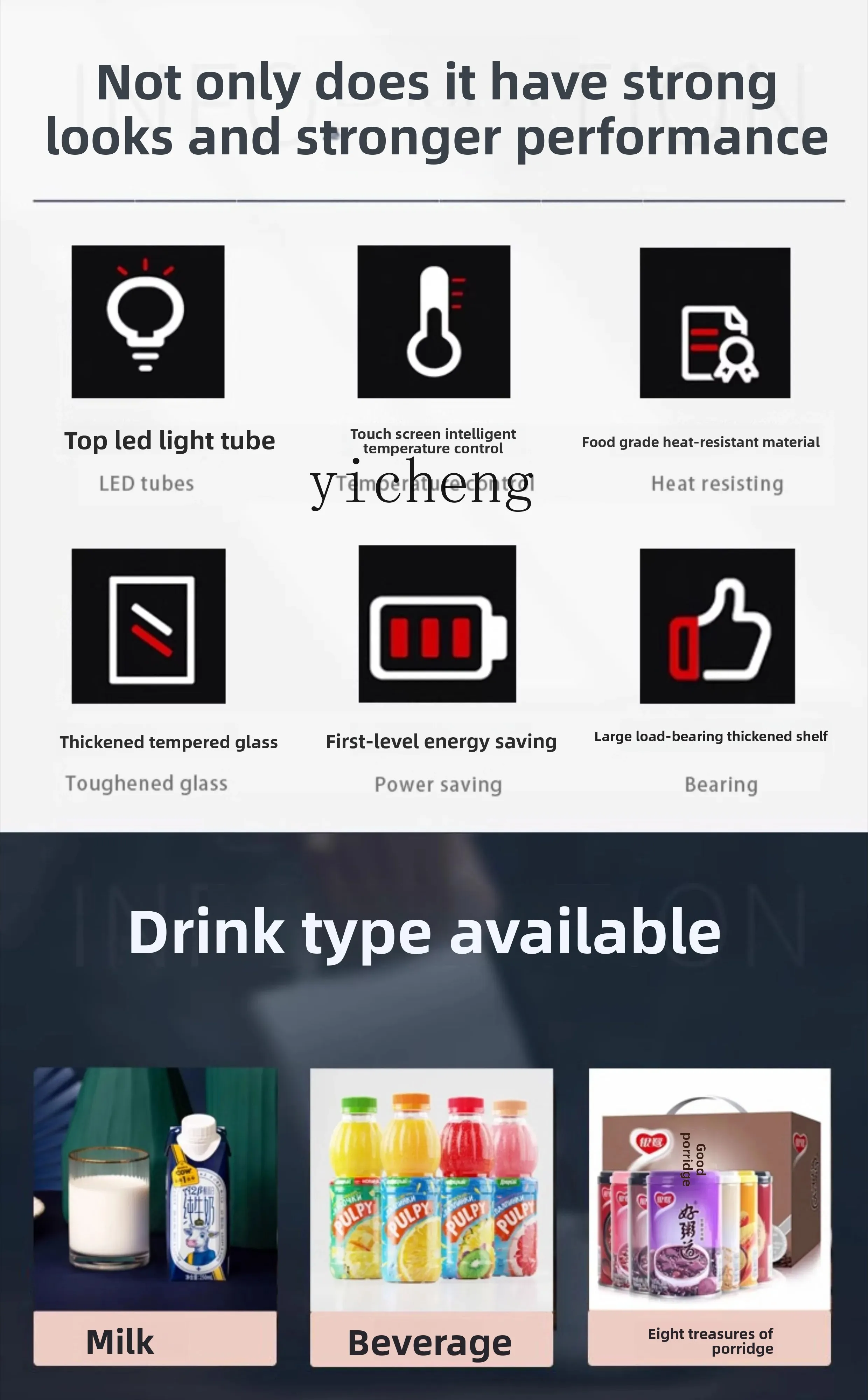 TQH Vetrina per bevande con macchina per lattine calde Vetrina per bevande calde Minimarket Attrezzatura commerciale