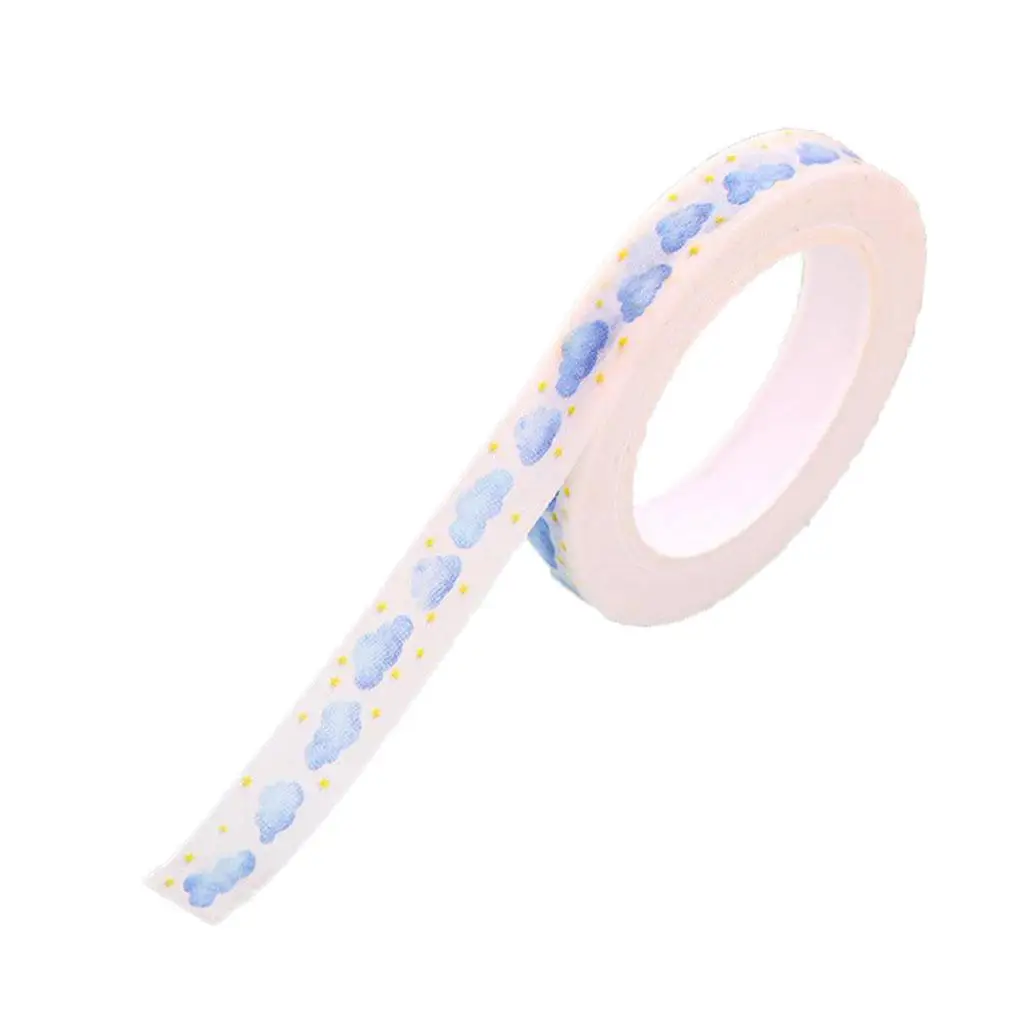 Masking Adhesive Paper Tape, 14 Different Small Fresh Patterns with Pretty Design, 33 Feet