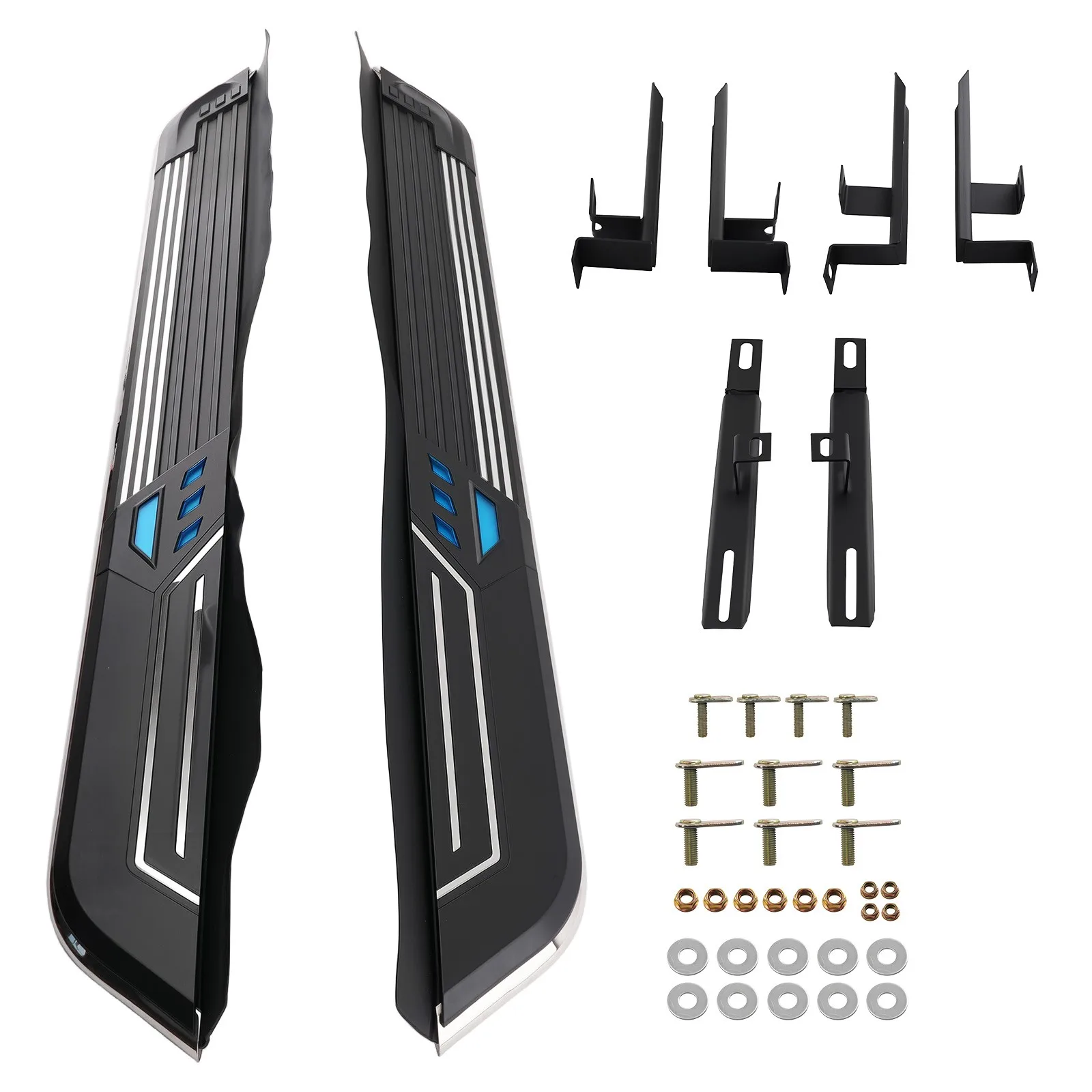 Black Running Board Side Step for Jeep Grand Cherokee 2011-2021 Non-Slip