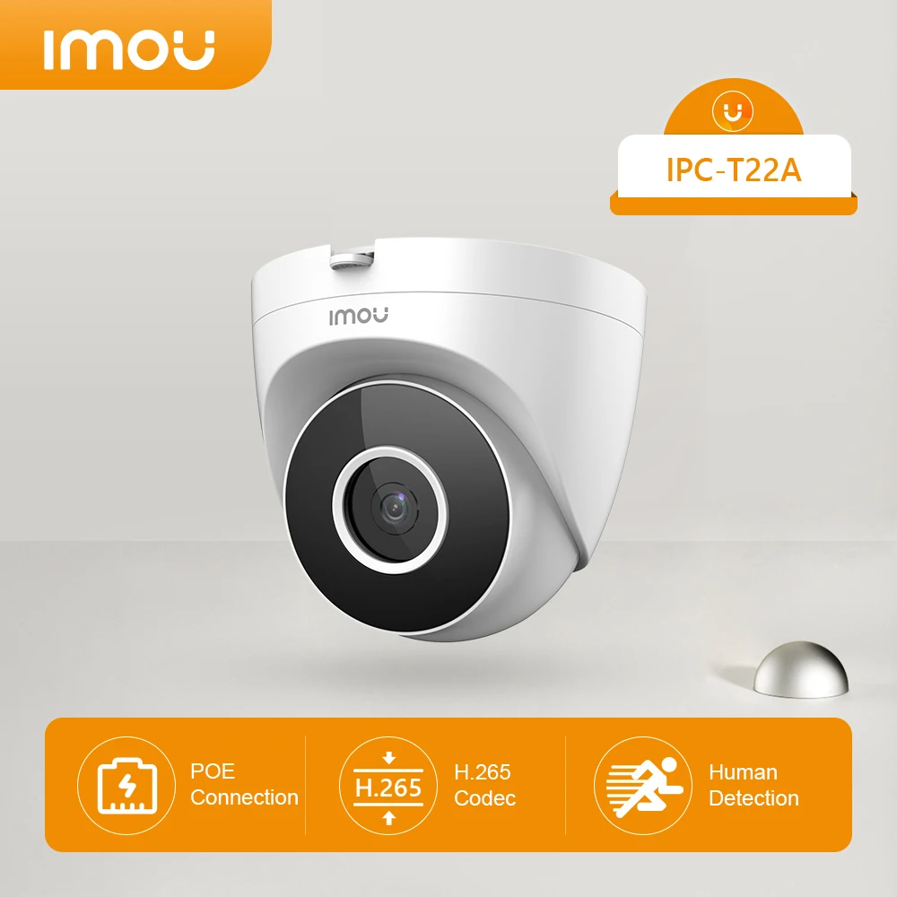 Imou Dome POE Security Camera Indoor 1080P Night Vision Camera AI Human Detection Infrared Surveillance Cam For Home Protection