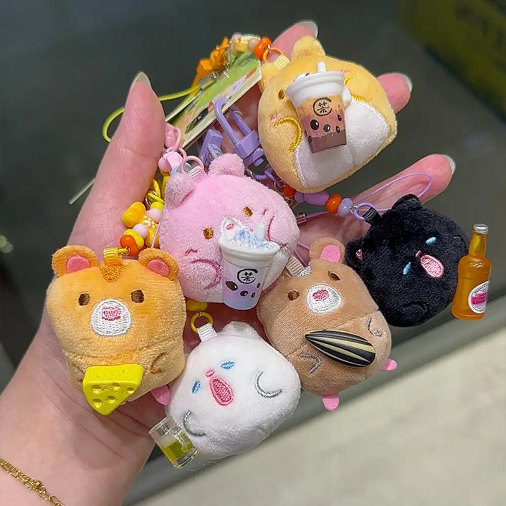 

Creative Design Animal Doll Pendant Plush Material Keychain Function Lovers Plush Doll Keychain Cute Style Cartoon Design
