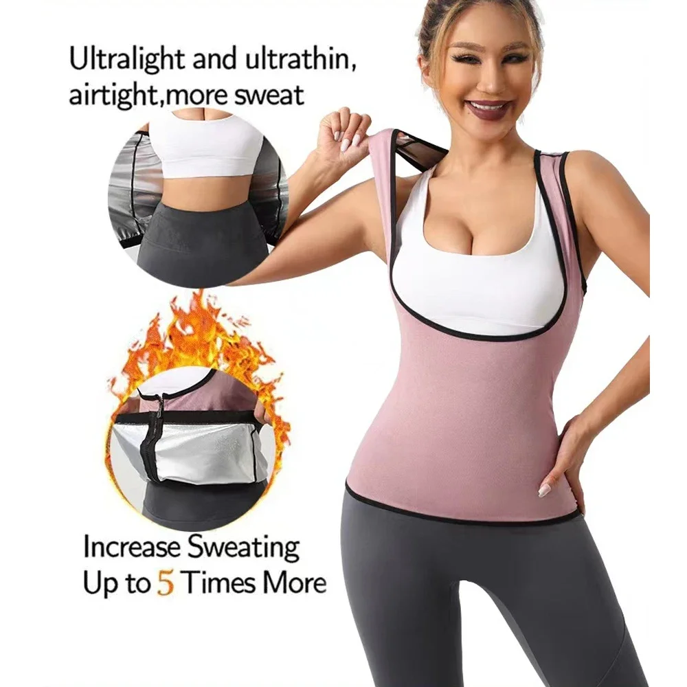 Professional Sauna Sweat Vest Workout Waist Trainer Women Compression Body Shaper Workout Slimming Belly Trimmer Fat Burner Belt