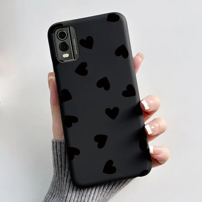 Jelly Black Case For Nokia C32 TA-1534 Fashion Astronaut Pattern Shell For Nokia C210 With Shockproof Bumper Soft Cover