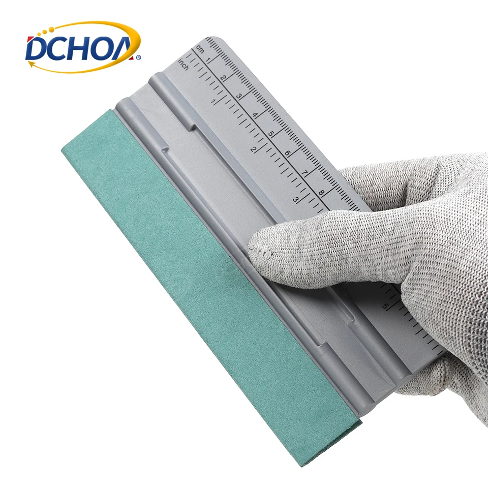 DCHOA 2Pcs 6 Inch Squeegee with Ruler Car Vinyl Wrap & Window Tint Tool with Scale for Bubble-Free Film Installation