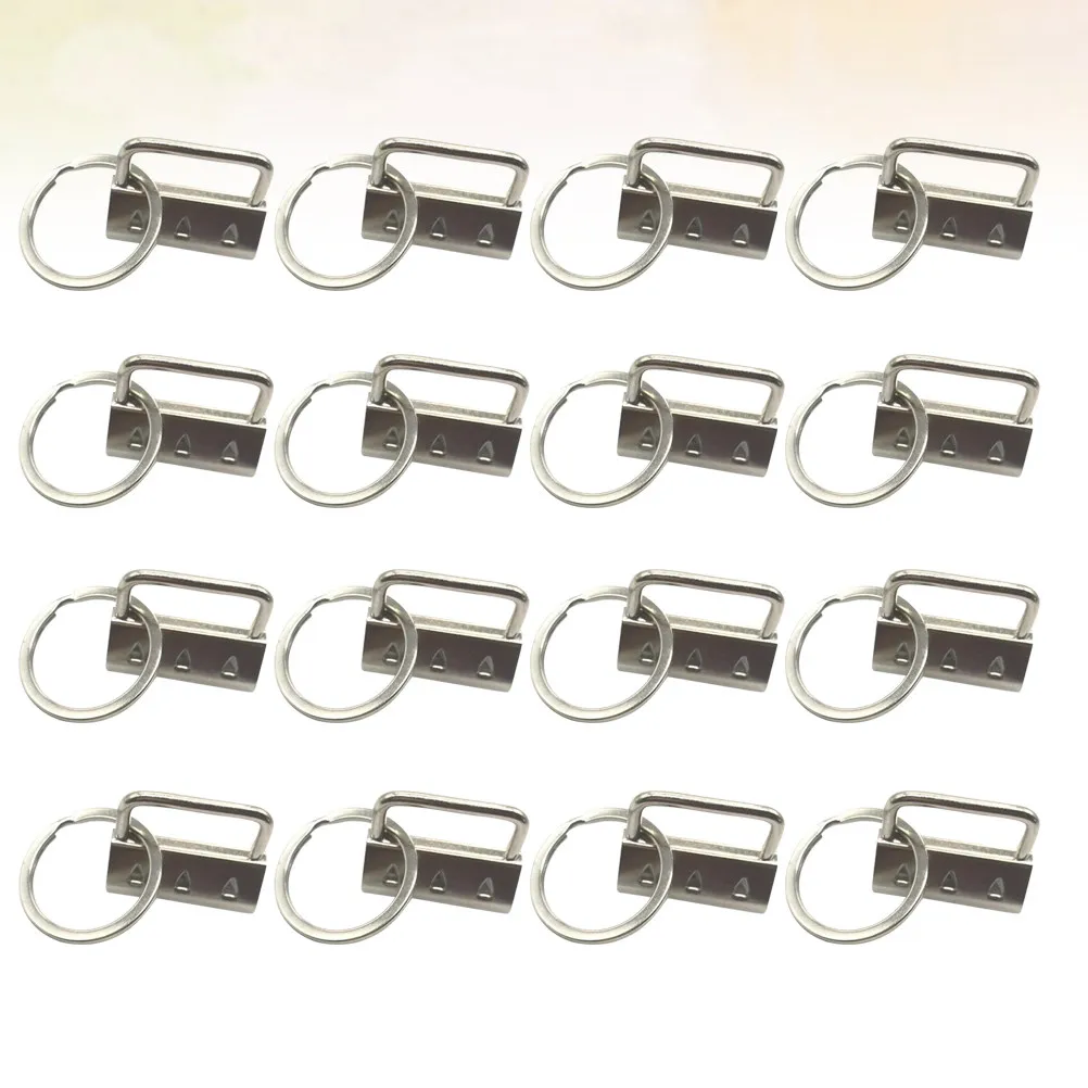 50Pcs 32Mm Premium Metal Key Fob Chain Clips Secure Grip End Caps for Luggage Bags Belts Wristlets Fabric Ribbon Craft Supplies