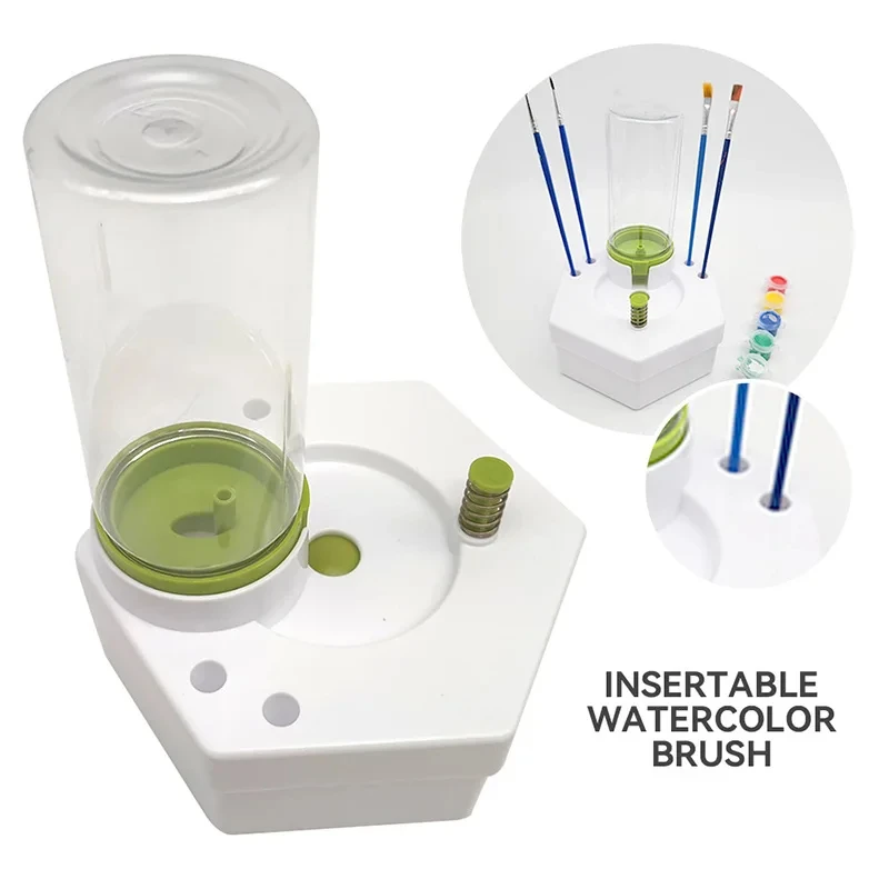 Paint Brush Cleaner Drain Button Automatic Water Circulation kids Adult Paint Brush Cleaning Machine Water Saving Paint Brush