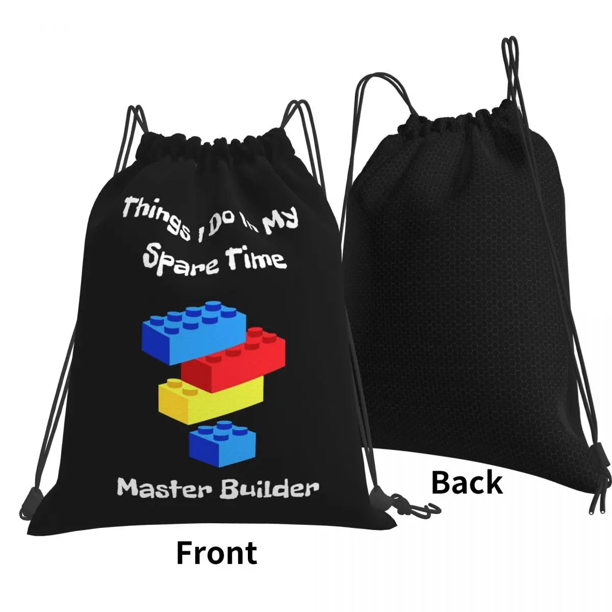 Design For A Fan Of Blocks Master Builder Afol Backpacks Casual Drawstring Bags Sundries Bag Book Bags for Travel Students