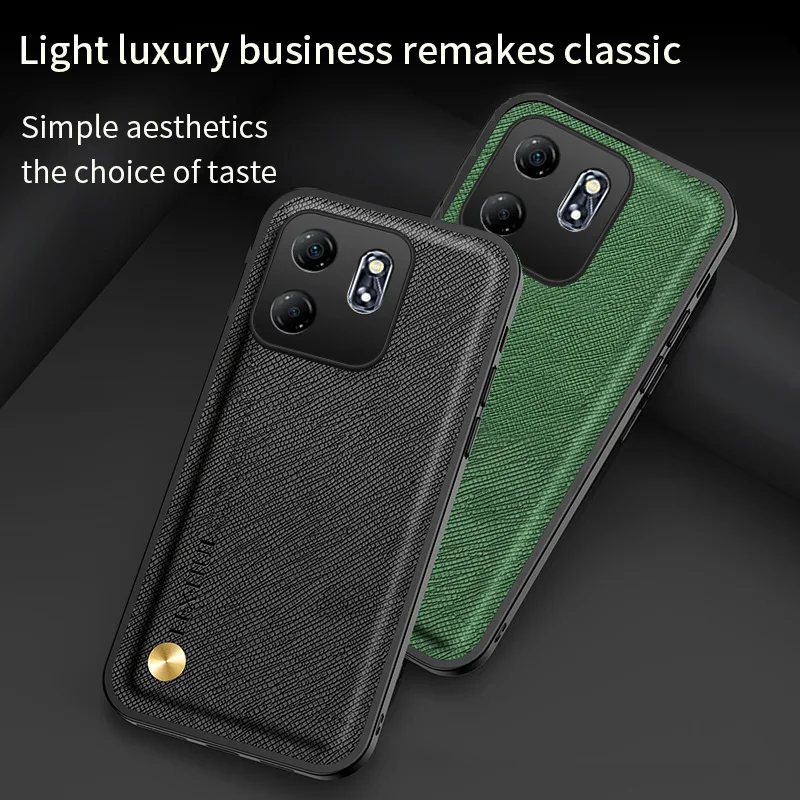 Case For Infinix Hot50i Smart9 Cross Grain Luxury Leather Skin-friendly Cover For Infinix Hot 50i Smart 9 Shockproof Bumper