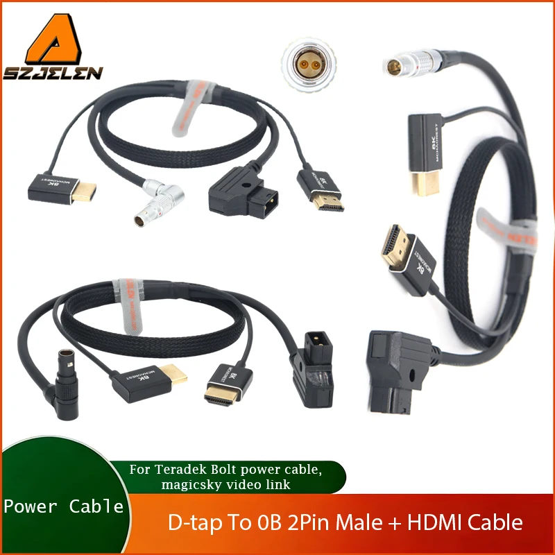 

Hot Sale D-Tap to 0B 2pin Cable for Teradek Bolt power cable, magicsky video link, Vaxis power cable and HDMI cable