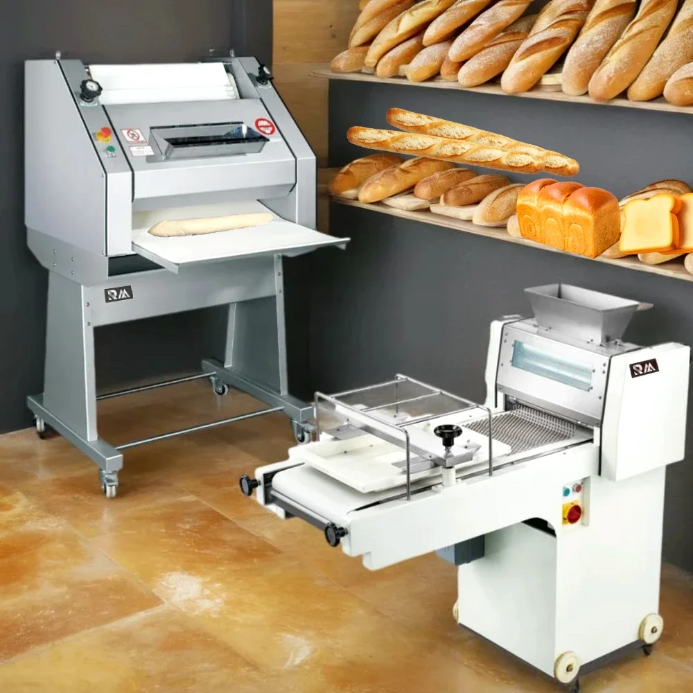 Electric long dough moulder moulding roll toast baguette making form shaping molding machine for french bread shop molder price