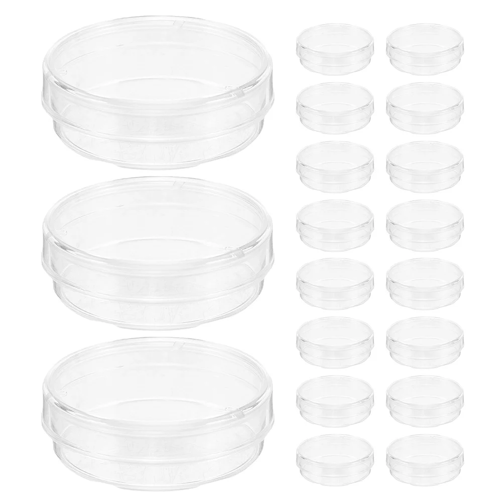 

100 Pcs Clear Petri Dish Laboratory Lab-grade Dishes 35mm Plastic Culture Cell Plate Agar