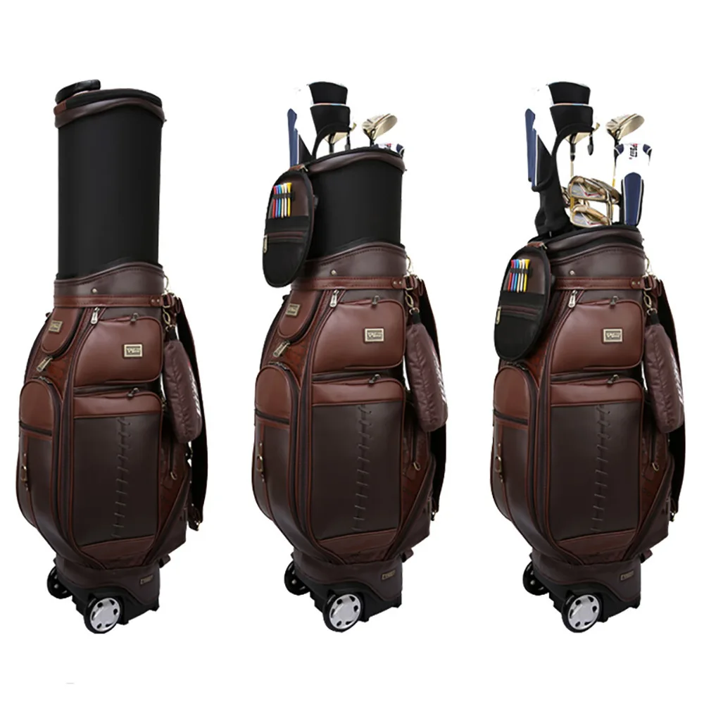 PGM pulley microfiber leather aviation bag golf bag multifunctional telescopic golf bag